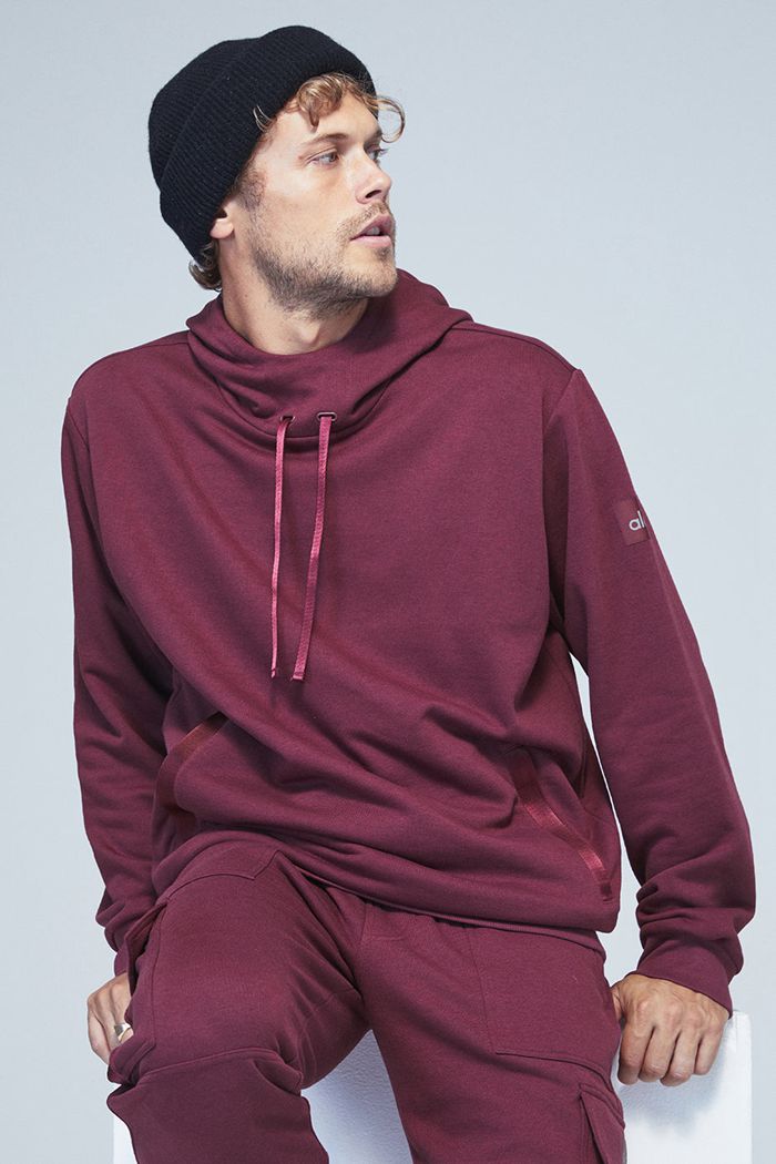 Alo Yoga Highline Hoodie Herr Röda | 5187043-OU