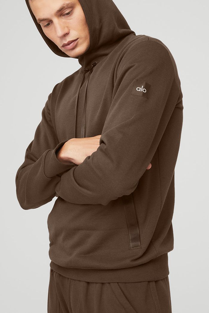 Alo Yoga Highline Hoodie Herr Svarta | 1038497-ND