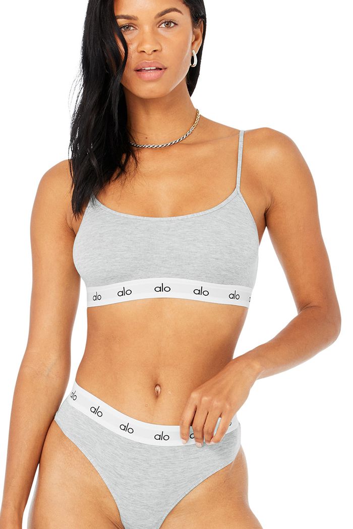 Alo Yoga Icon Cami BH Dam Grå | 5760132-IC