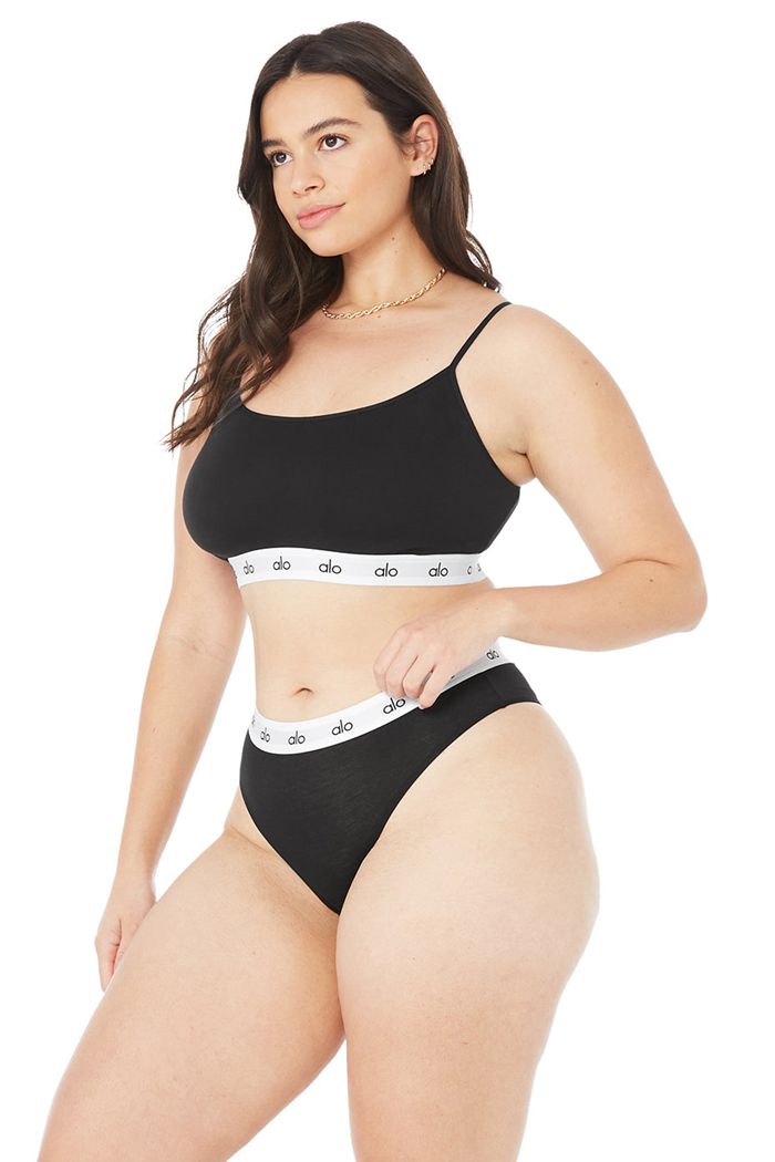 Alo Yoga Icon Cami BH Dam Svarta | 6341085-PF