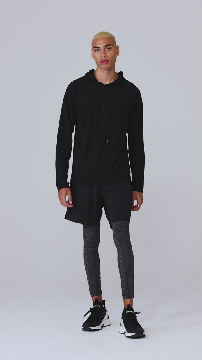 Alo Yoga Idol Hooded Runner Hoodie Herr Blå | 4709651-GU