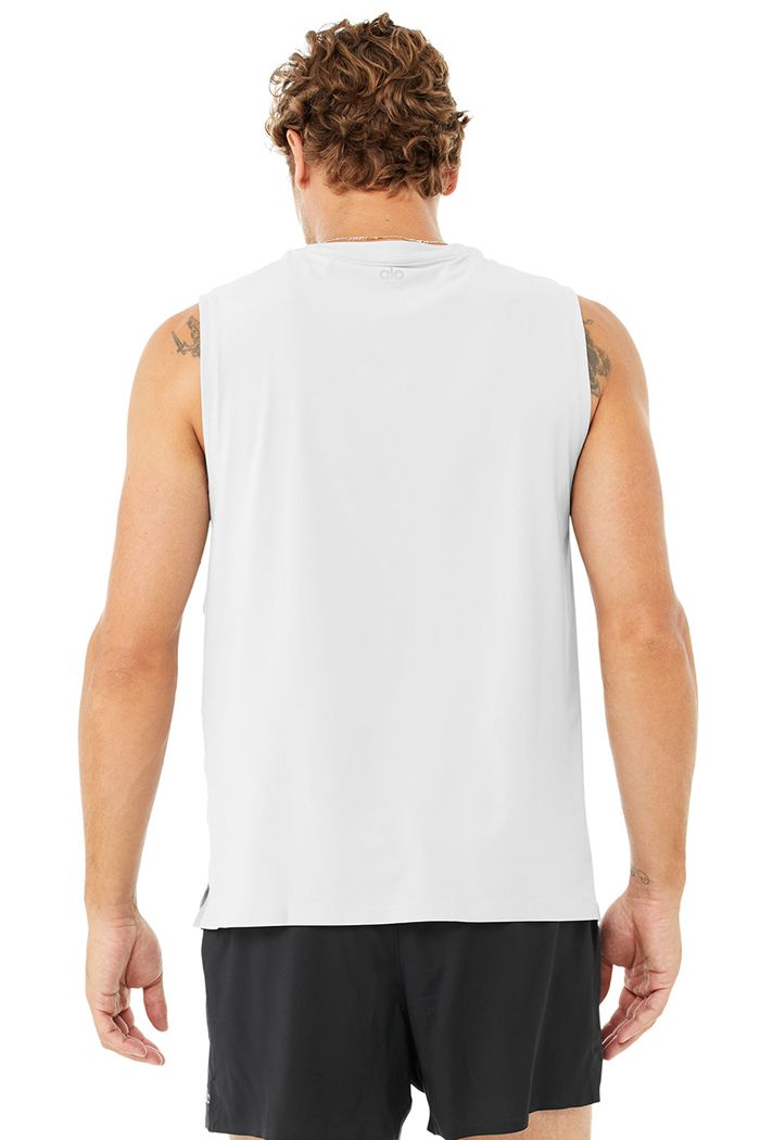 Alo Yoga Idol Performance Tank Tops Herr Vita | 6794813-HQ