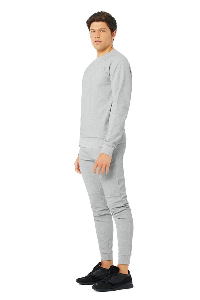 Alo Yoga Impel Sweatshirt Long Sleeve Herr Grå | 2983047-VL