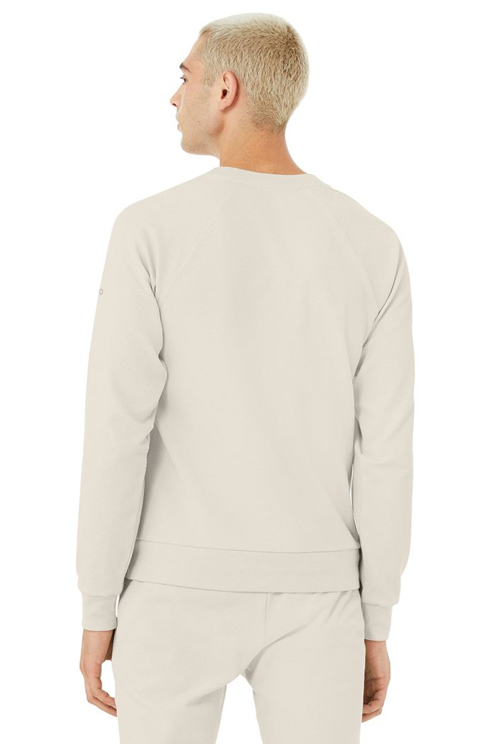 Alo Yoga Impel Sweatshirt Long Sleeve Herr Beige | 3697425-GY