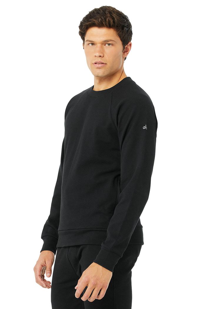 Alo Yoga Impel Sweatshirt Long Sleeve Herr Svarta | 4983170-DR