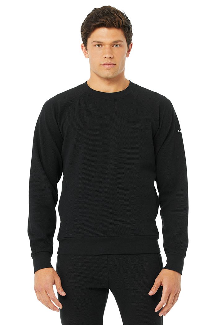 Alo Yoga Impel Sweatshirt Long Sleeve Herr Svarta | 4983170-DR