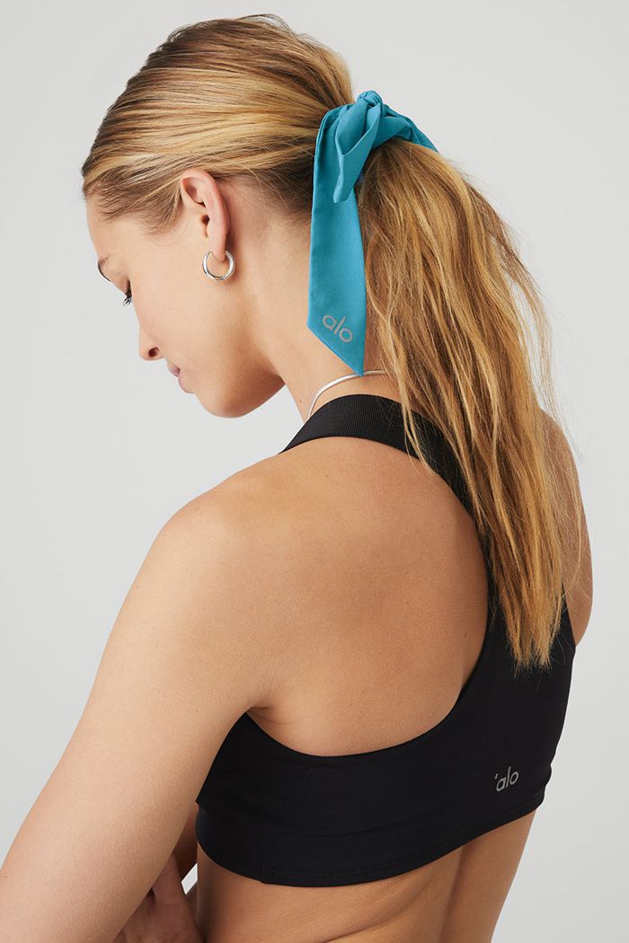 Alo Yoga Love Knots Tie Scrunchie Dam Blå | 0567493-QA