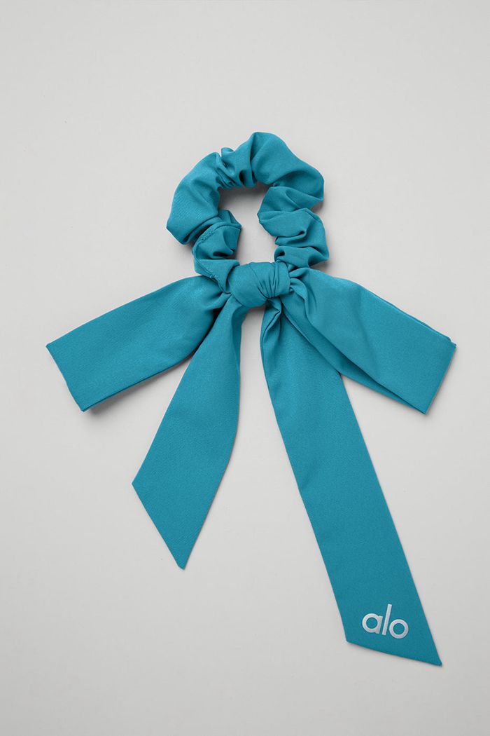 Alo Yoga Love Knots Tie Scrunchie Dam Blå | 0567493-QA