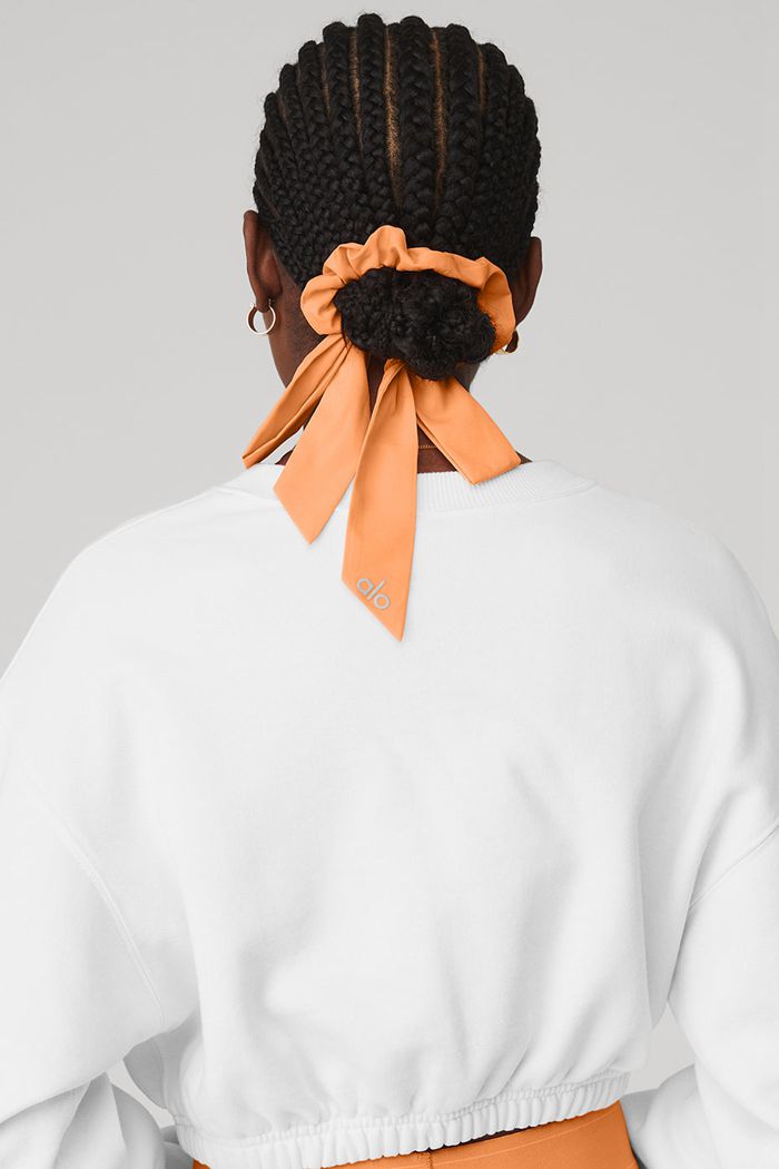 Alo Yoga Love Knots Tie Scrunchie Dam Orange | 0829643-KN