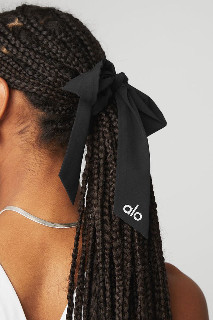 Alo Yoga Love Knots Tie Scrunchie Dam Svarta | 7463910-RN