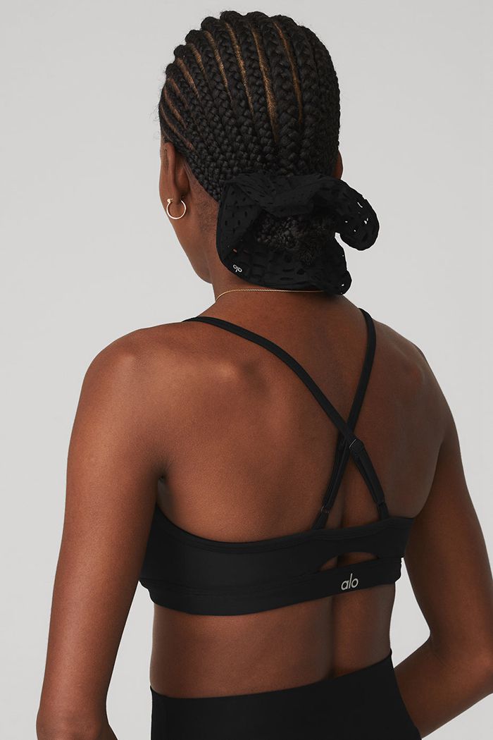 Alo Yoga Mesh Haute Summer Scrunchie Dam Svarta | 9413257-KA