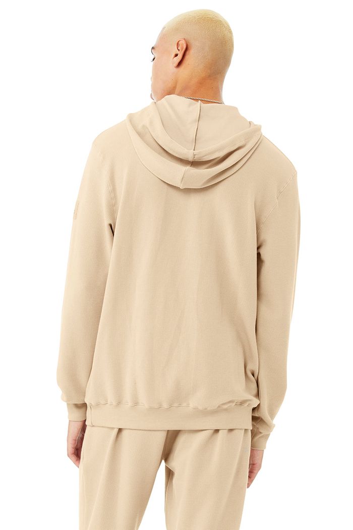 Alo Yoga Micro Waffle Fast Break Hoodie Herr Bruna | 2397401-VE