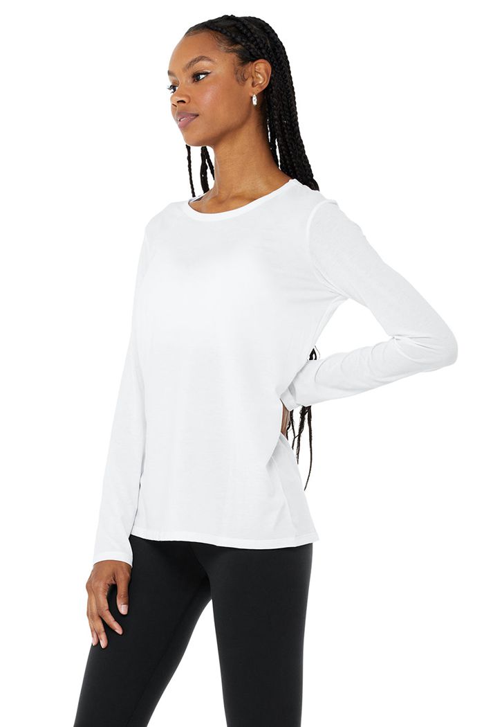 Alo Yoga Motion Long Sleeve Dam Vita | 6243709-BD