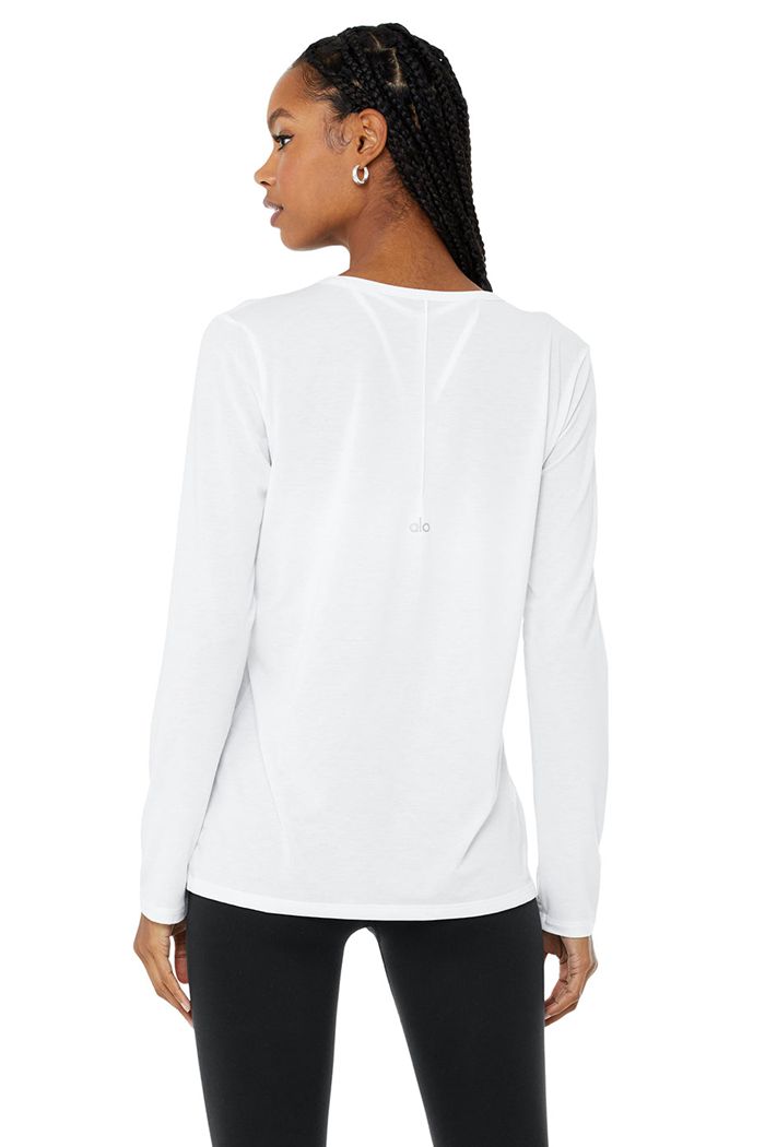 Alo Yoga Motion Long Sleeve Dam Vita | 6243709-BD