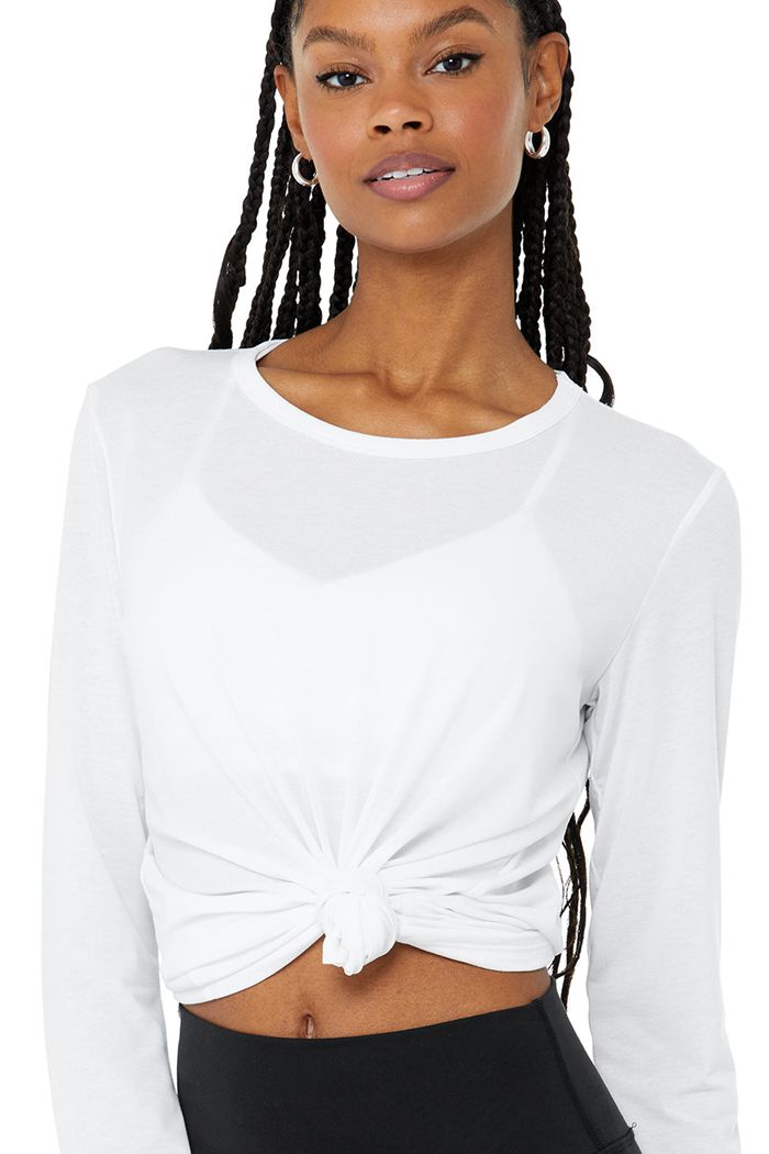 Alo Yoga Motion Long Sleeve Dam Vita | 6243709-BD