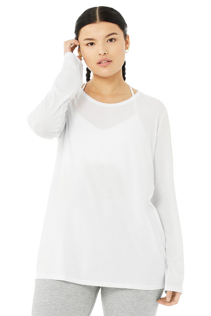 Alo Yoga Motion Long Sleeve Dam Vita | 6243709-BD