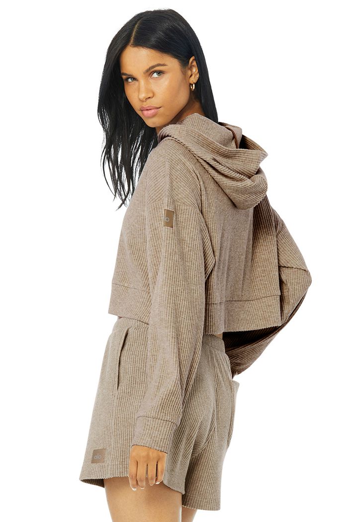 Alo Yoga Muse Hoodie Dam Bruna | 9531628-ZR