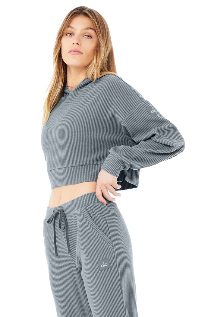 Alo Yoga Muse Hoodie Dam Grå | 7612840-JF