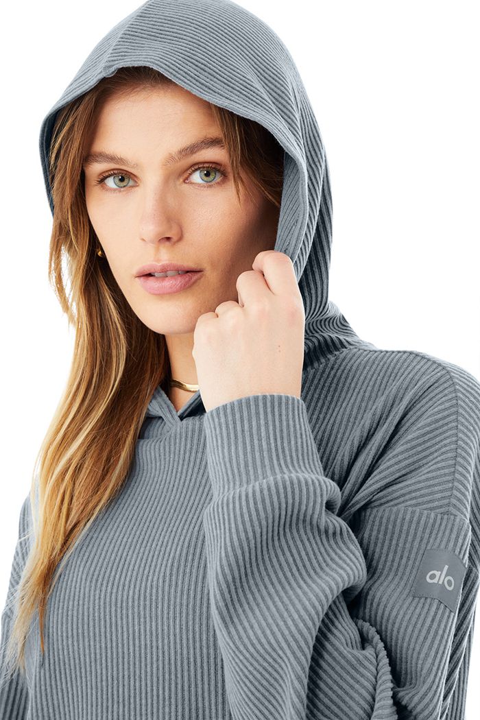 Alo Yoga Muse Hoodie Dam Grå | 7612840-JF