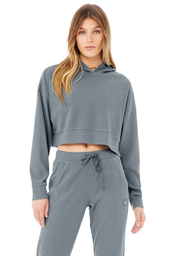 Alo Yoga Muse Hoodie Dam Grå | 7612840-JF