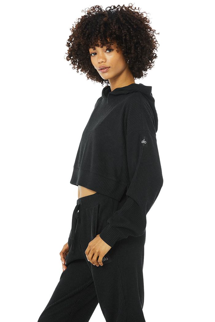 Alo Yoga Muse Hoodie Dam Svarta | 2691075-QH