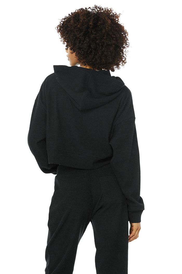 Alo Yoga Muse Hoodie Dam Svarta | 2691075-QH