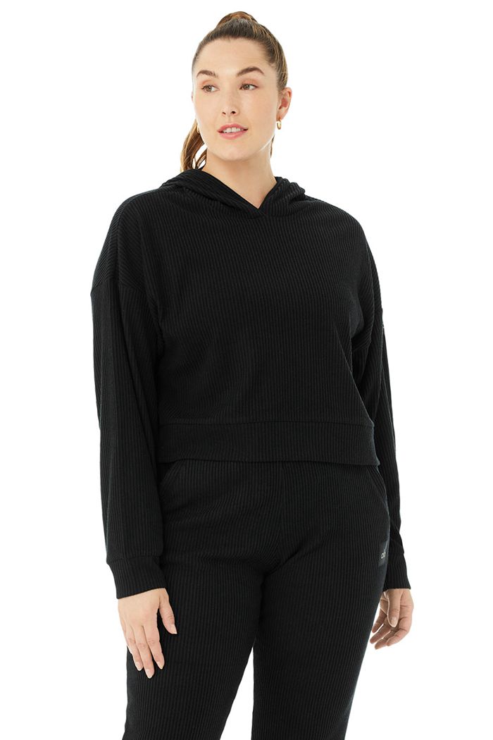 Alo Yoga Muse Hoodie Dam Svarta | 2691075-QH