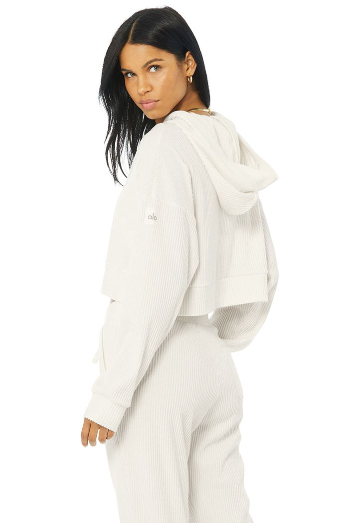 Alo Yoga Muse Hoodie Dam Vita | 1280436-WR