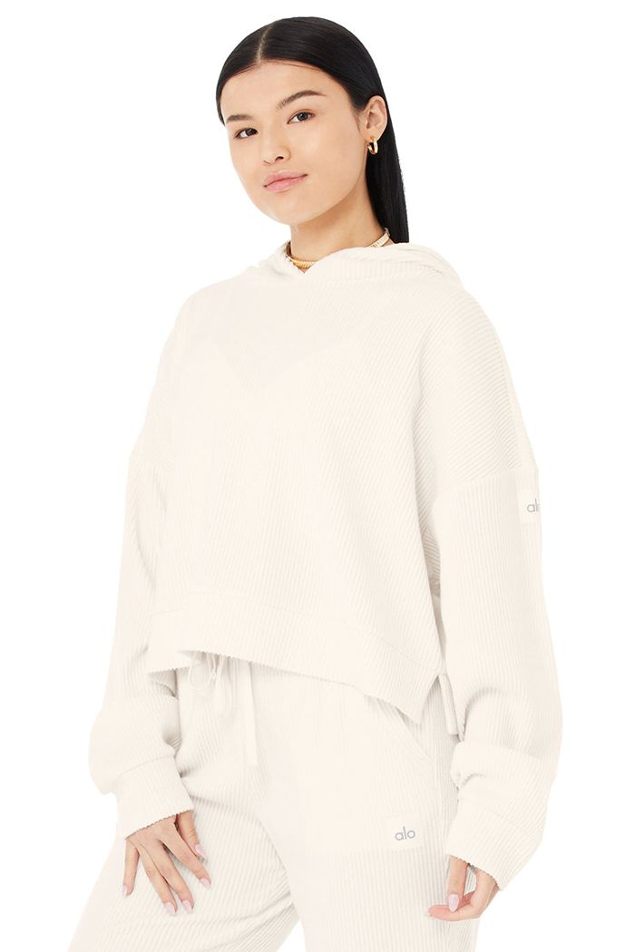 Alo Yoga Muse Hoodie Dam Vita | 1280436-WR