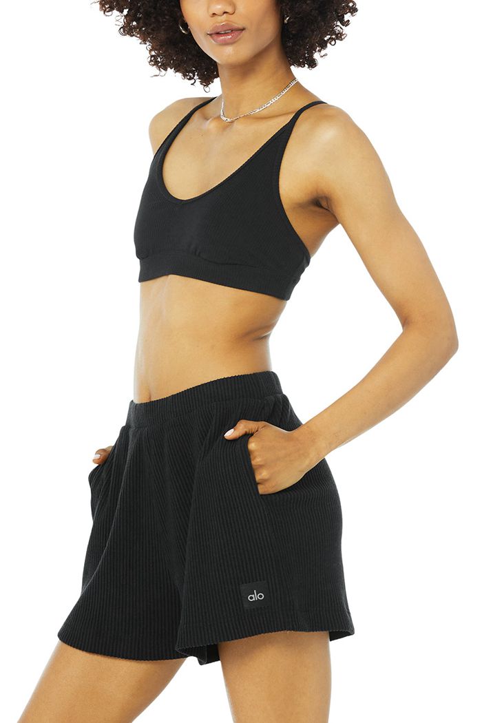 Alo Yoga Muse Short Dam Svarta | 7980653-BV