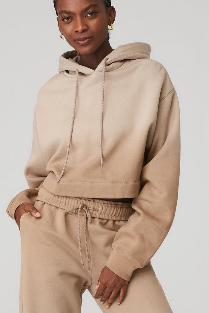 Alo Yoga Ombre Bae Hoodie Dam Beige | 0716853-SV