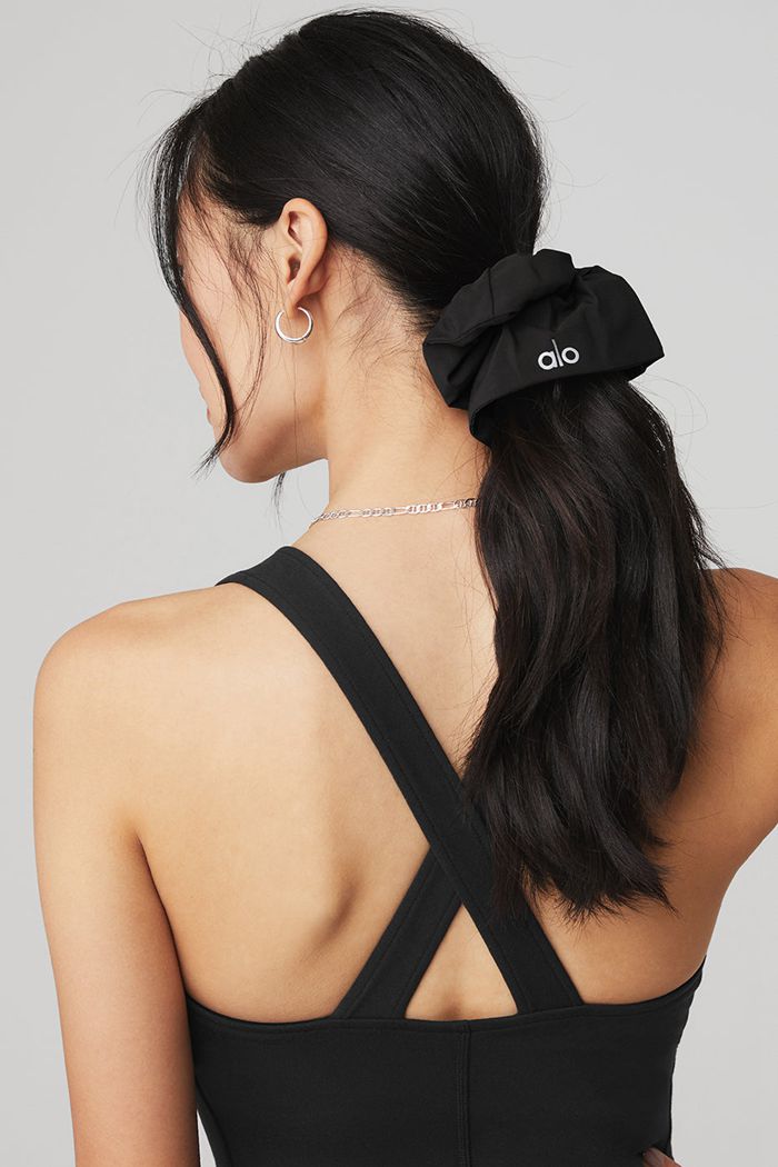 Alo Yoga Oversized Scrunchie Dam Svarta | 1295743-OY