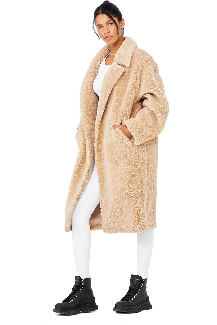 Alo Yoga Oversized Sherpa Trench Coat Dam Bruna | 7126085-PE