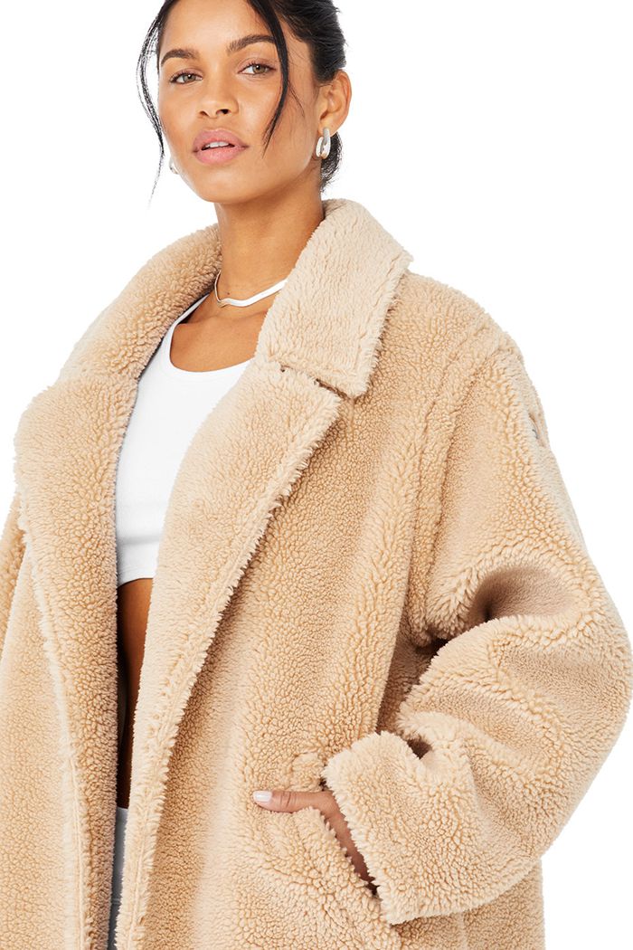 Alo Yoga Oversized Sherpa Trench Coat Dam Bruna | 7126085-PE