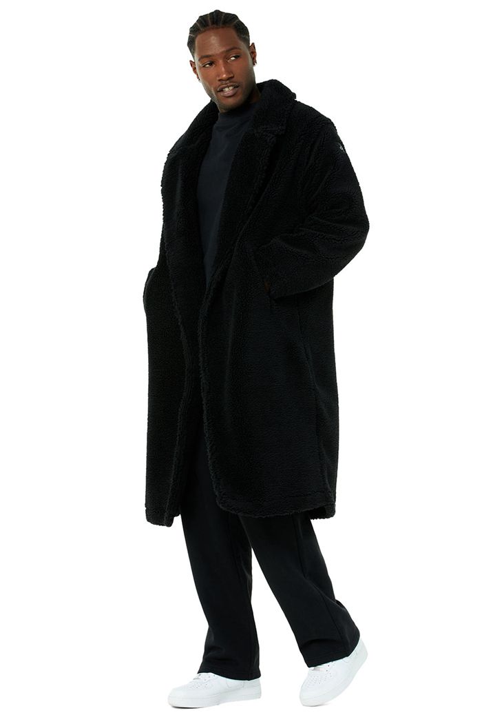 Alo Yoga Oversized Sherpa Trench Coat Herr Svarta | 3895201-NC