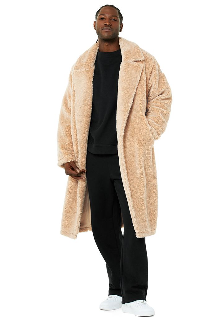 Alo Yoga Oversized Sherpa Trench Coat Herr Bruna | 6018735-WY