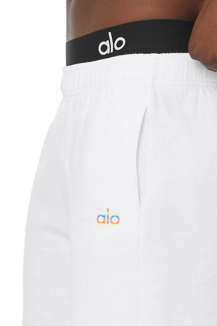 Alo Yoga Pride Accolade Sweat Short Herr Vita | 6029345-XI