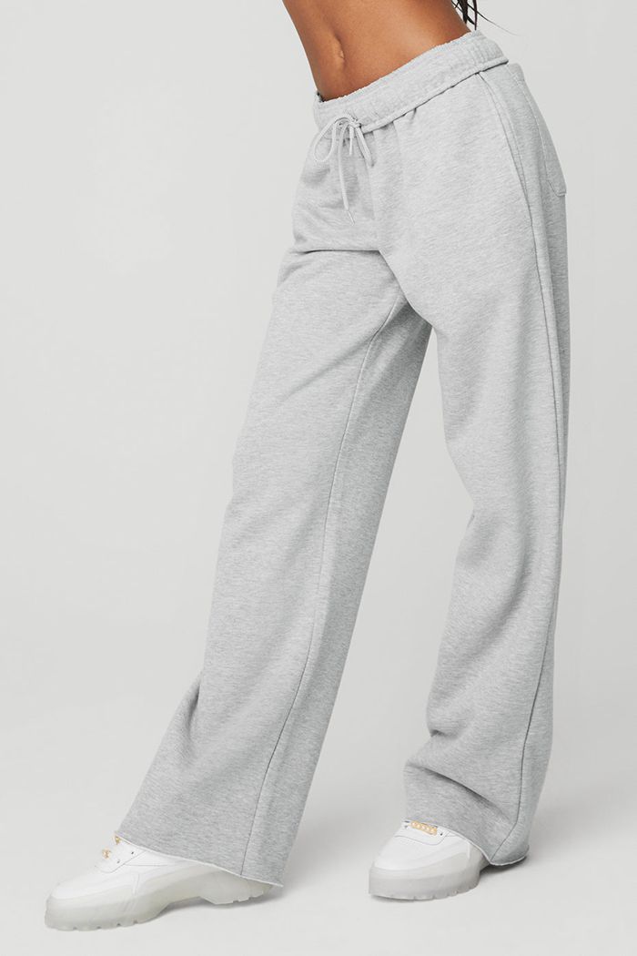 Alo Yoga Puddle Sweat Byxor Dam Grå | 6914830-DS