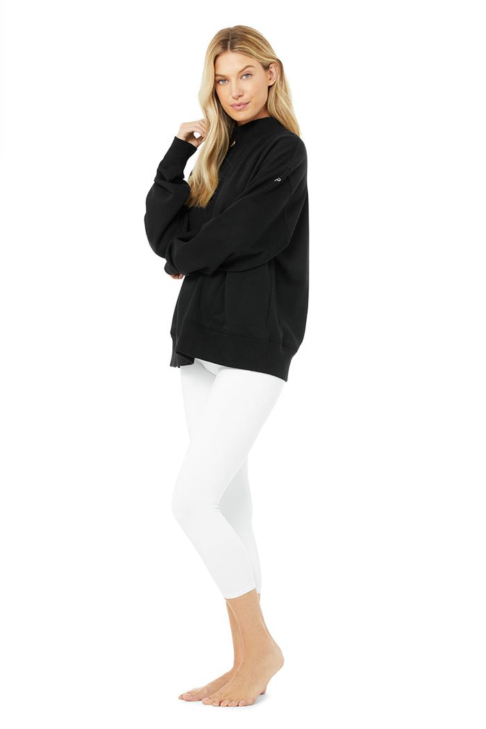 Alo Yoga Refresh Sweatshirt Dam Svarta | 2137459-JC