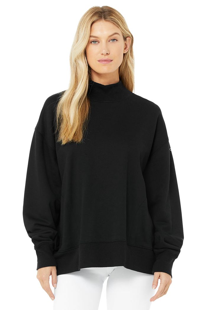 Alo Yoga Refresh Sweatshirt Dam Svarta | 2137459-JC