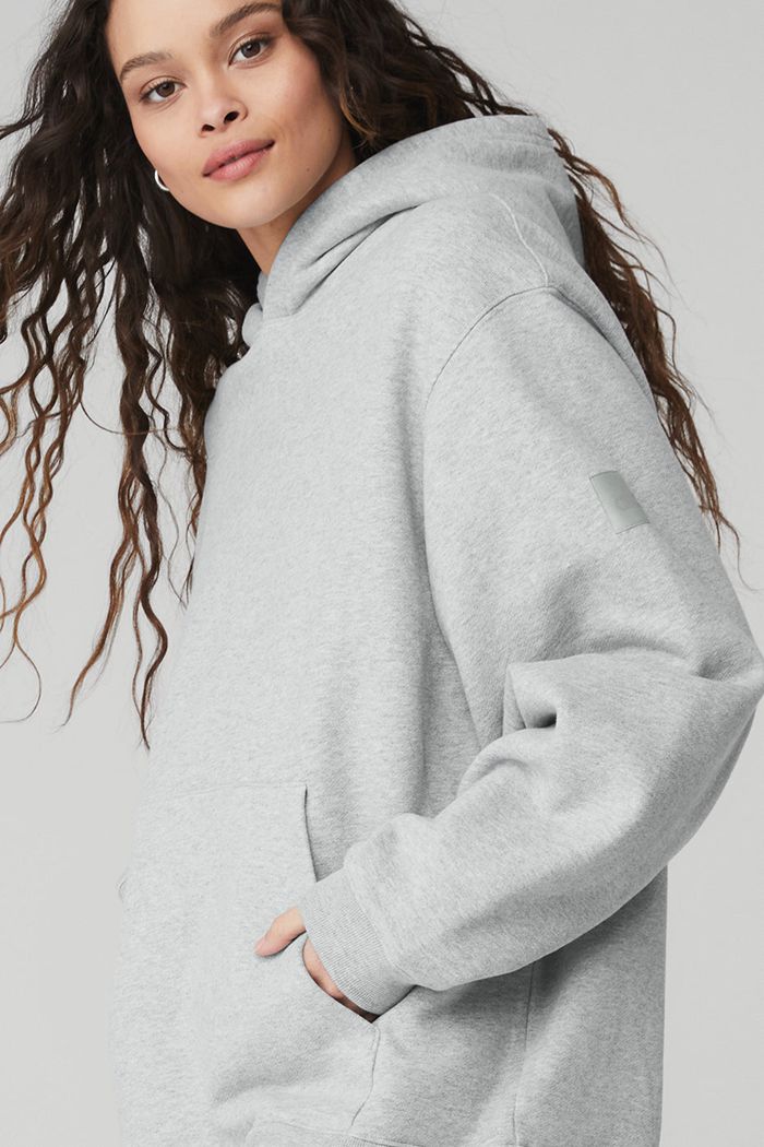 Alo Yoga Renown Hoodie Dam Grå | 9761508-TK