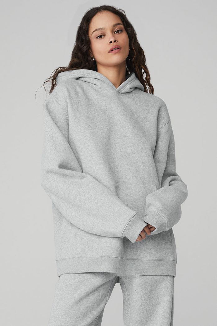 Alo Yoga Renown Hoodie Dam Grå | 9761508-TK