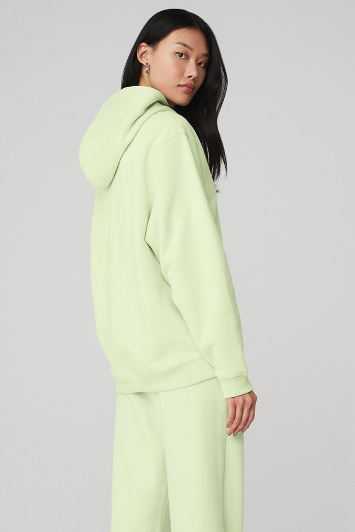 Alo Yoga Renown Hoodie Dam Gröna | 9127305-FQ