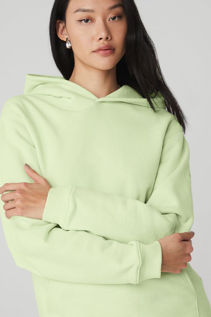 Alo Yoga Renown Hoodie Dam Gröna | 9127305-FQ