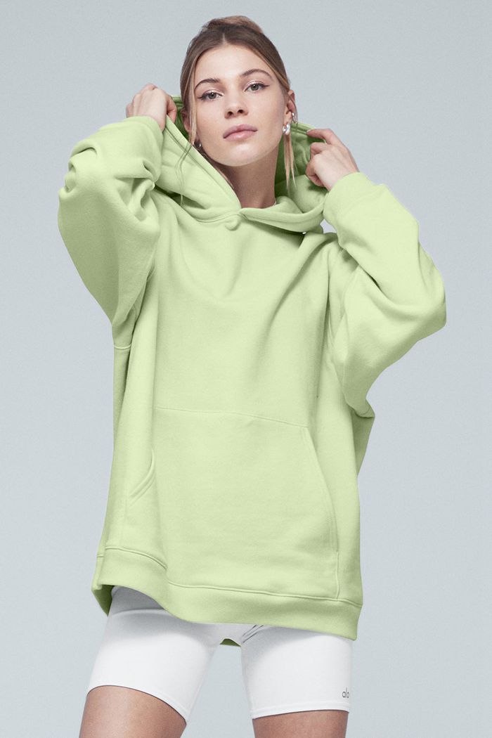 Alo Yoga Renown Hoodie Dam Gröna | 9127305-FQ