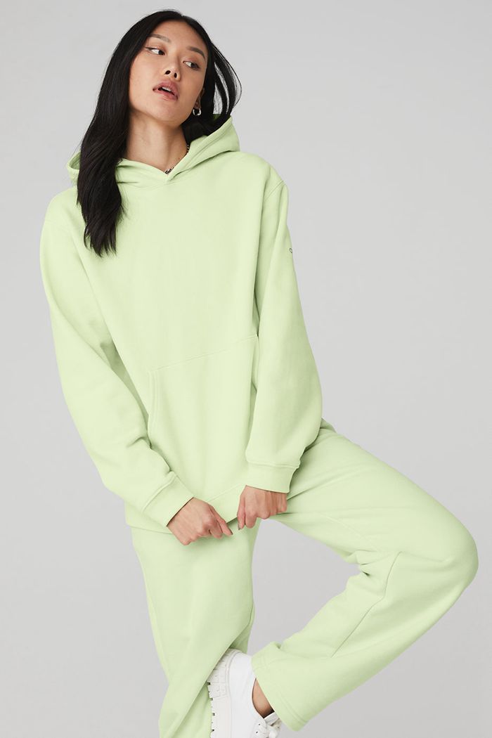 Alo Yoga Renown Hoodie Dam Gröna | 9127305-FQ