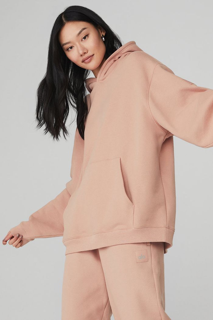 Alo Yoga Renown Hoodie Dam Rosa | 0458963-UW