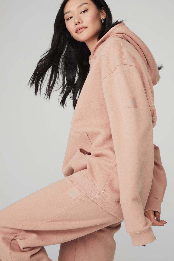 Alo Yoga Renown Hoodie Dam Rosa | 0458963-UW