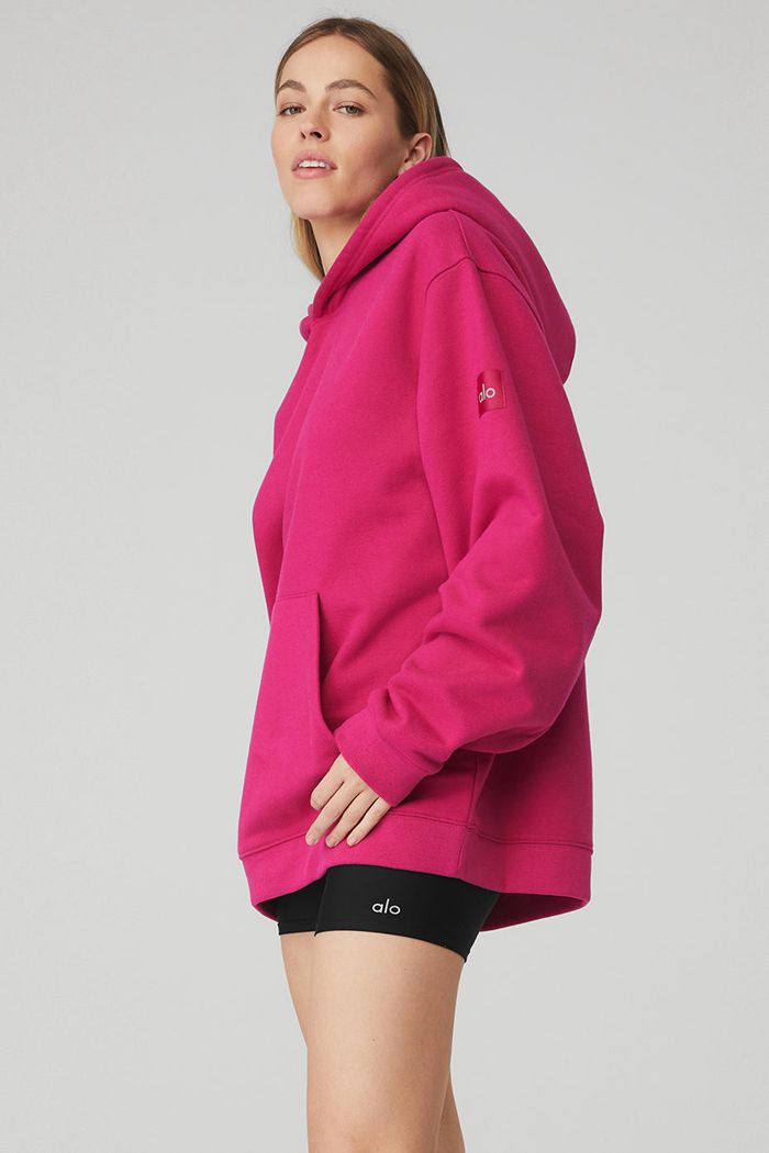 Alo Yoga Renown Hoodie Dam Röda | 5918670-VJ