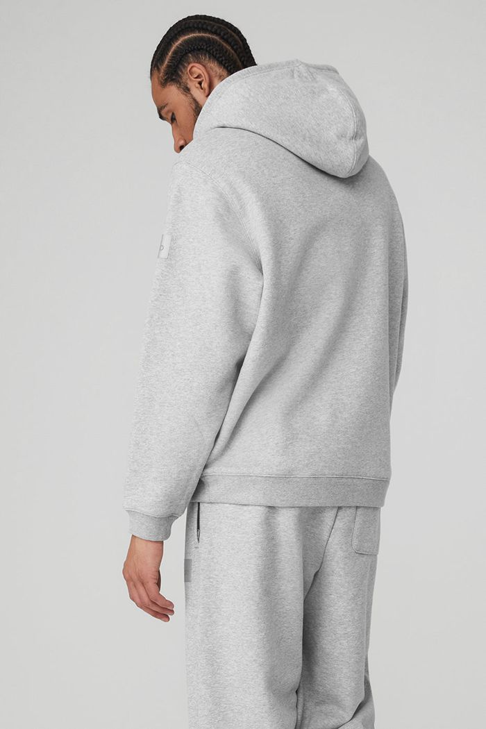 Alo Yoga Renown Hoodie Herr Grå | 8016957-HN